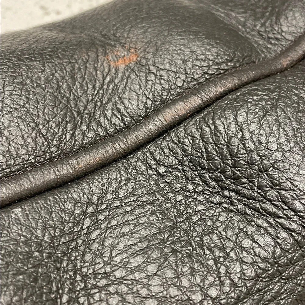 J. Crew Collection Black Leather Shearling Moto‎ Zip Up Jacket XL